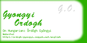 gyongyi ordogh business card