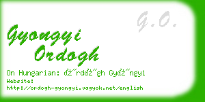 gyongyi ordogh business card
